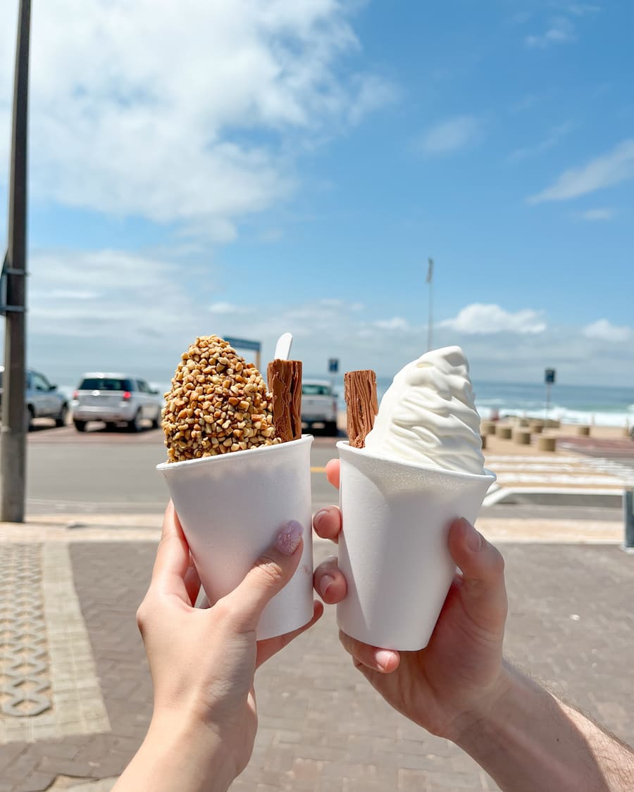 モッセルベイのPoint Roadで食べたアイスクリーム